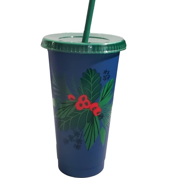 Starbucks reusable cold cups with straws Holiday Christmas - Picture 3 of 5